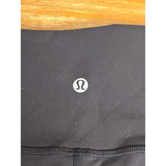 Lululemon Align High Rise Bike Shorts Black Size 6 MORE LIFE‎ Orange Theory - Picture 4 of 7